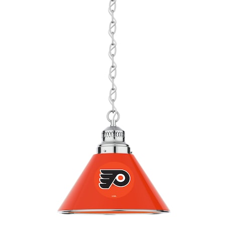 Holland Bar Stool Co Philadelphia Flyers Pendant Light, Orange Shades, Chrome Fixture BL1CHPhiFly-O
